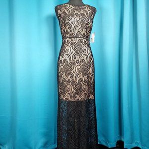 EN FOCUS GOWN LONG DRESS SIZE 6 BLACK